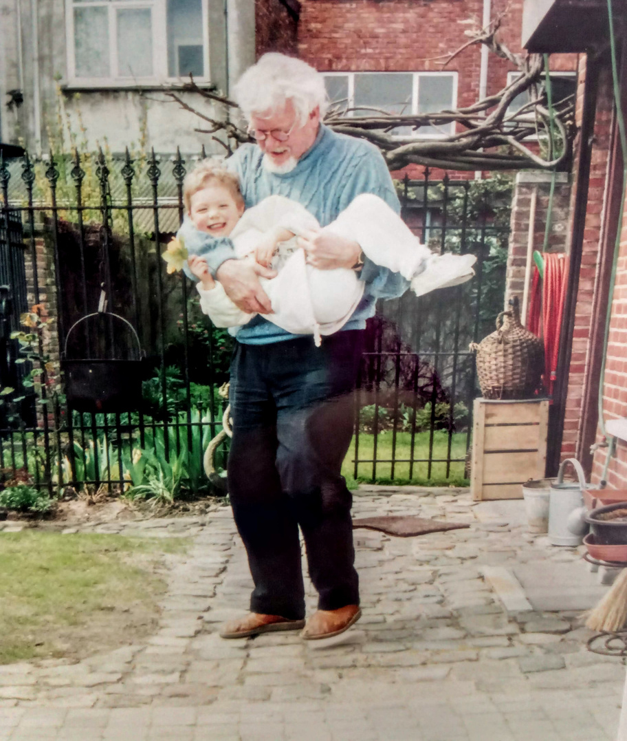 Marjo Lebbe with her grandfather